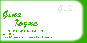 gina kozma business card